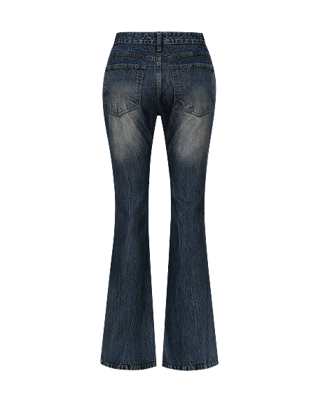 DIRTY EMBOSS BOOTCUT JEANS