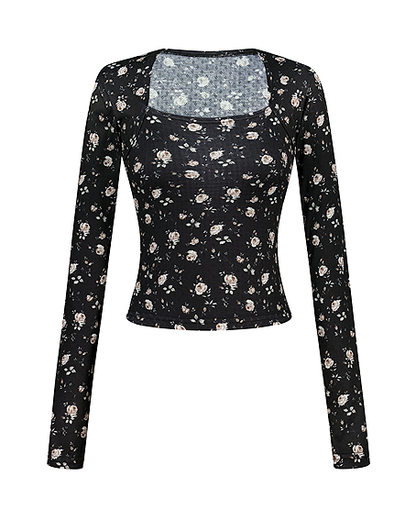 FLOWER JACQUARD TEE