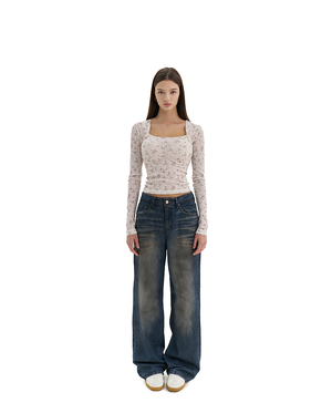 FLOWER JACQUARD TEE
