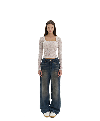 FLOWER JACQUARD TEE