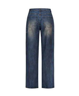 DIRTY EMBOSS WIDE JEANS