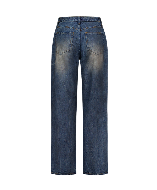 DIRTY EMBOSS WIDE JEANS