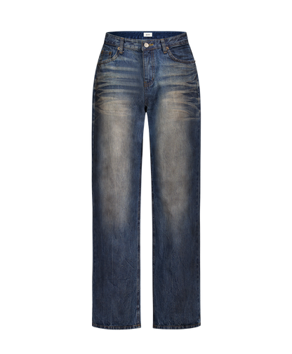DIRTY EMBOSS WIDE JEANS