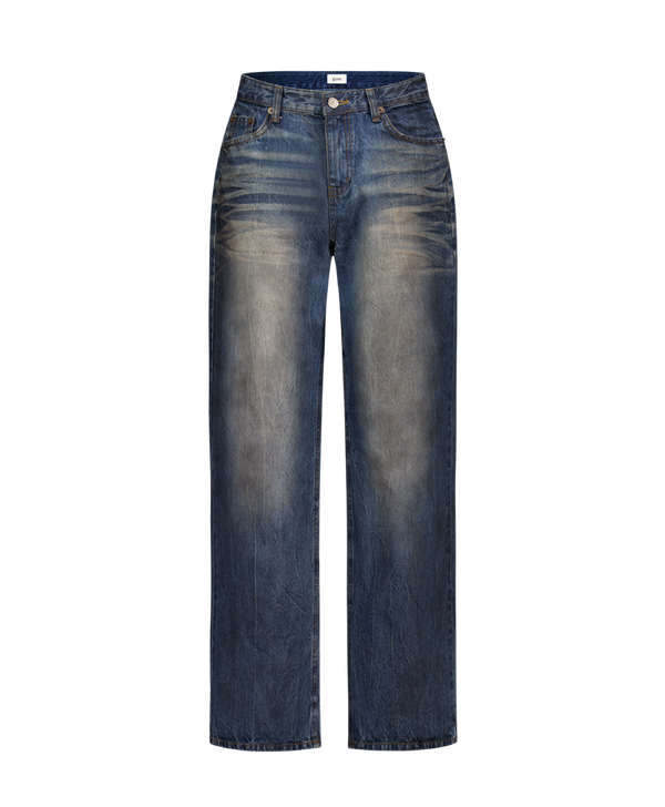 DIRTY EMBOSS WIDE JEANS