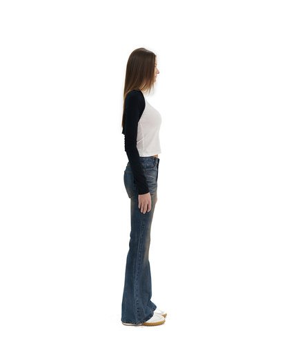 DIRTY EMBOSS BOOTCUT JEANS