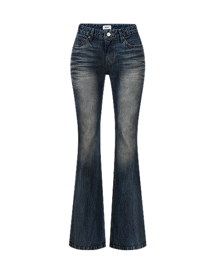 DIRTY EMBOSS BOOTCUT JEANS