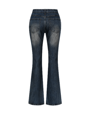 DIRTY EMBOSS BOOTCUT JEANS