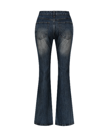 DIRTY EMBOSS BOOTCUT JEANS